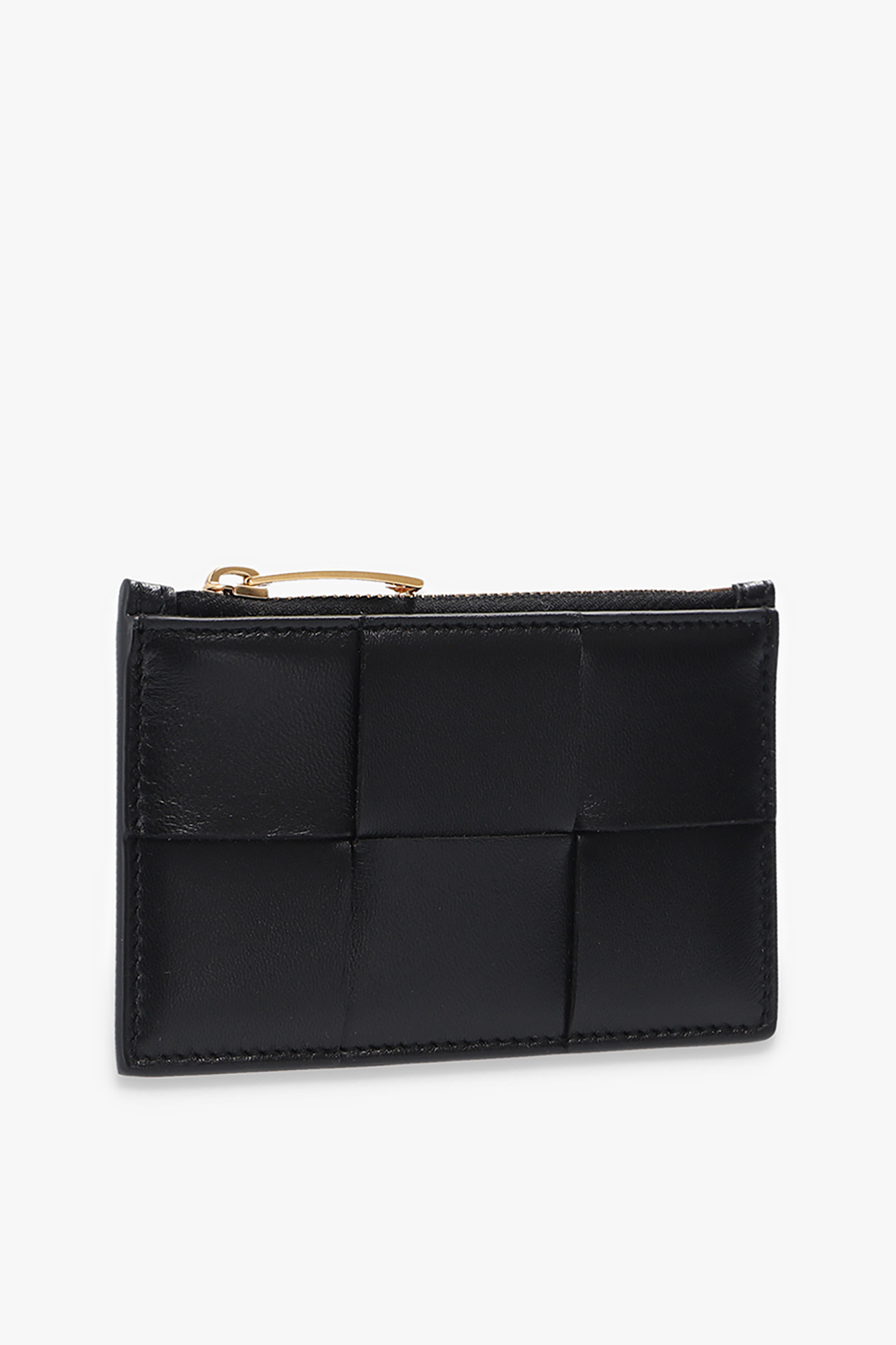 Black Card case with 'Intrecciato' weave Bottega Veneta